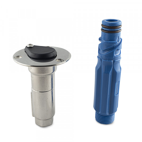 Heavy Duty SS Through Deck Hose Connector Bulk 4pcs Albin Group AB